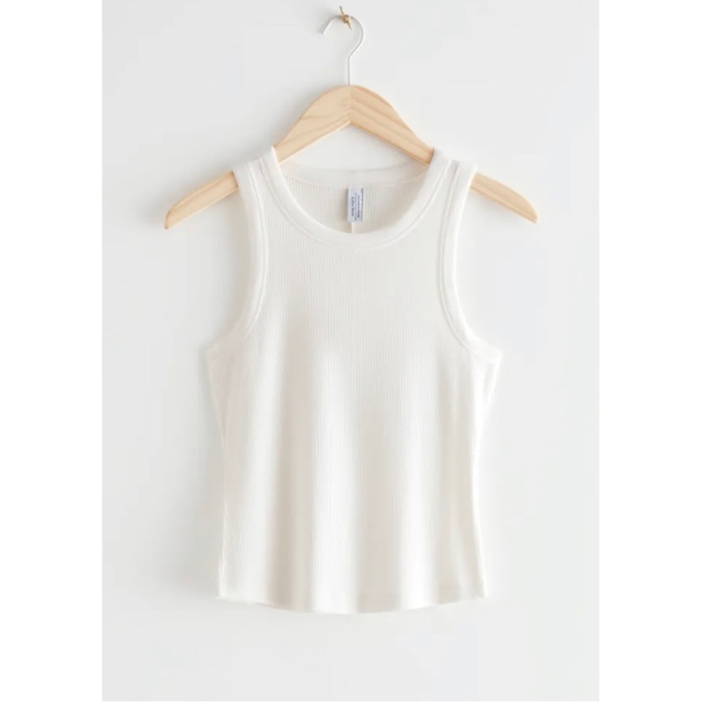 & Other Stories Scoop Neck Rib Tank